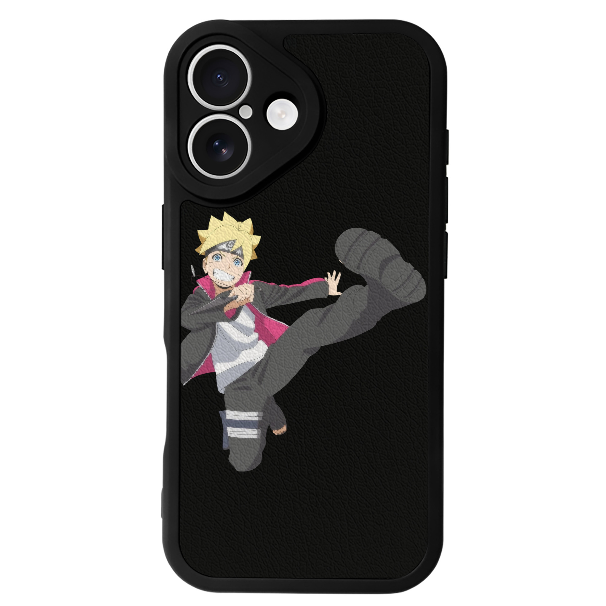 （画像用） NARUTO -ナルト- うずまき ボルト Uzumaki Boruto 【iPhone 16シリーズ対応】シリコンスマホケース（レザー調） 材質：シリコン